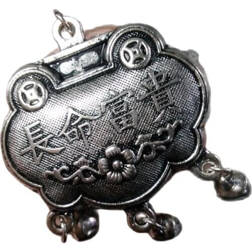 Tibet Silver Pendant safety lock of a long life of abundance and respectability