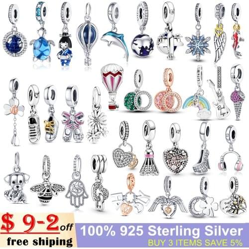 925 Sterling Silver Rose Flower Family Tree snowflake Dangle Charm club 2021 Pendant Fit Original Pandora Bracelet S925 Jewelry