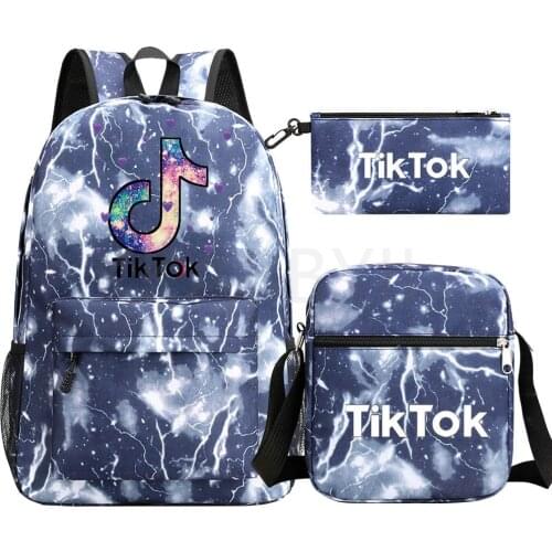TIK TOK School Bag Cute Pattern Backpack for Student Bookbag Youth Pencil Bag Teenager Mochila Escolar