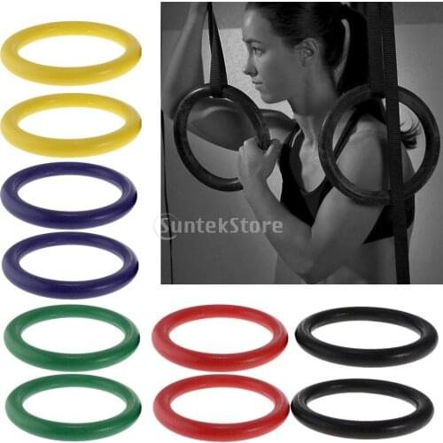 Heavy Duty ABS 23mm Fitness Gymnastic Rings Gym Exercise Cross Training Pull Ups Muscle Ups
