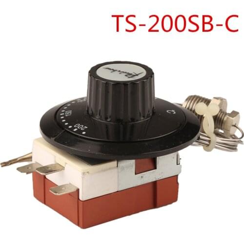 TS-200SB-C Korea Rainbow Thermostat with Screw 50-200 Celsius Three Feet Tempering Switch 3 Pin Temperature Controller NC