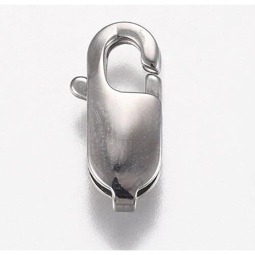 5Pcs 316 Stainless Steel Lobster Claw Clasps Hooks Polishing Clasp End Connectors For Necklace Bracelet DIY Jewelry Making