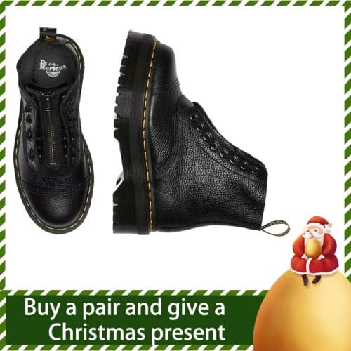 Martens Womens boots SINCLAIR LEATHER Platform Boots pantshoes Fashion trend Punk British Style Motorcycle boots Height Increas