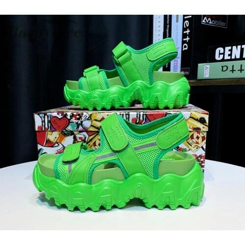 2021 Platform Sandals Women Wedges Shoes Fashion Breathable Open Sport Beach Sandalias Thick Bottom Ladies Shoes Women Sandals