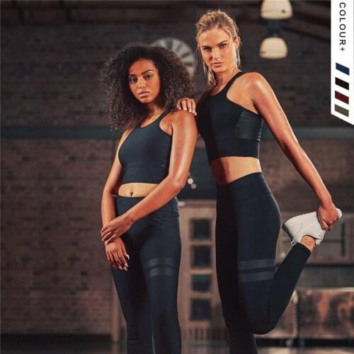 Womens 2 Piece Yoga Set High Waist Pants Leggings Sports Vest Woman Gym Clothing Seamless Bra Fitness Sportswear Workout Suits