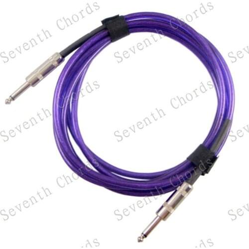1pcs 3M Guitar Cable Cord, Audio Connection Cable For Electric Guitar Bass Effector Amplifier Speaker,Clear rubber 6 Colors