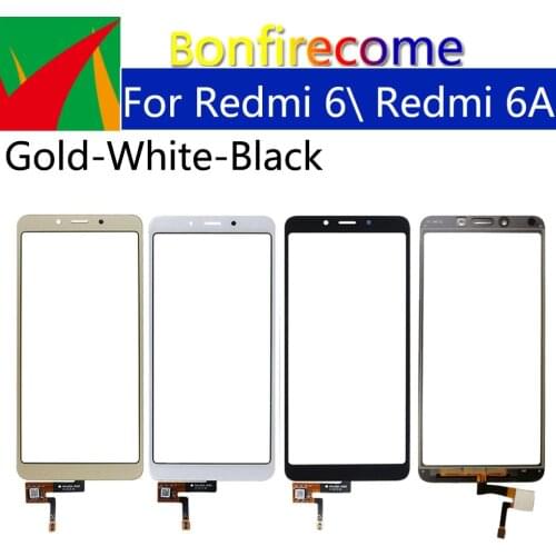 10Pcs\lot Touchscreen 5.45" For Xiaomi Redmi 6 Redmi6 Redmi 6A Touch Screen Panel Sensor LCD Display Glass Lens Panel Digitizer