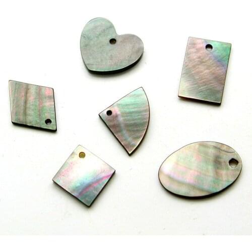 10pcs Natural Abalone Shell Rectangular Pendant Geometric Earring Necklace Pendant Hot DIY Handmade Jewelry Making Accessories