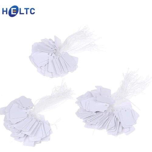 100/300Pcs Blank Label Tie String Strung Ticket Jewelry Merchandise Display Price Tags