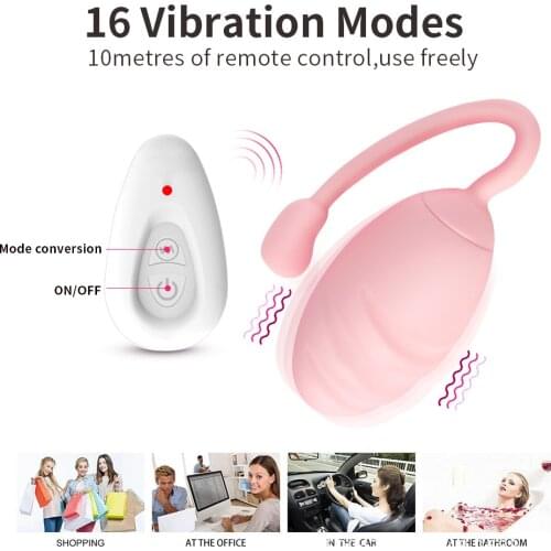 16 Speeds Strong Wireless Remote Control Vaginal Vibrator Vibrating Eggs G Spot Clitoris Massager Adult Sex Toy for Women TD0317