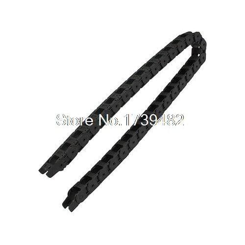 18mm x 18mm Semi Enclsed Drag Chain Wire Carrier Black Poczd