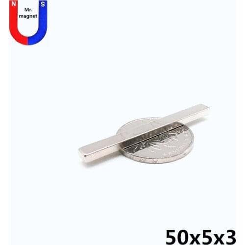 30/100/500pcs 50x5x3 magnet cuboid 50*5*3 magnet NdFeB magnetic material permanent 50x5x3 mm super strong rare earth neodymium