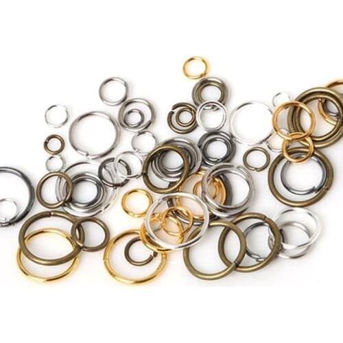 500pcs/200pcs 3/4/5/6/8/10mm Jump Rings Iron Gunmetal/Gold/Silver/Bronze/Rhodiumfor DIY Jewelry Making Findings Accessories