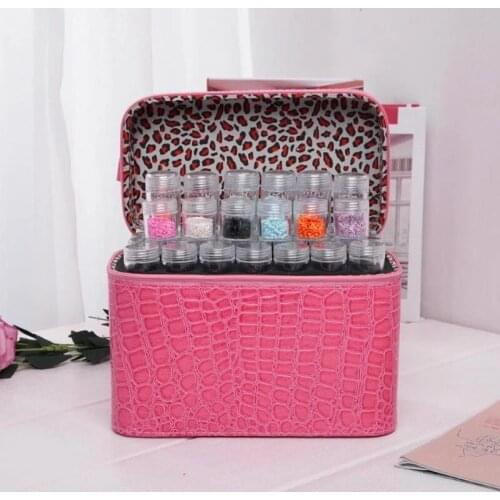 84 Grids Bottles Large Capacity Diamond Painting Box Rhinestones Container Embroidery Tools for Painting Decoration