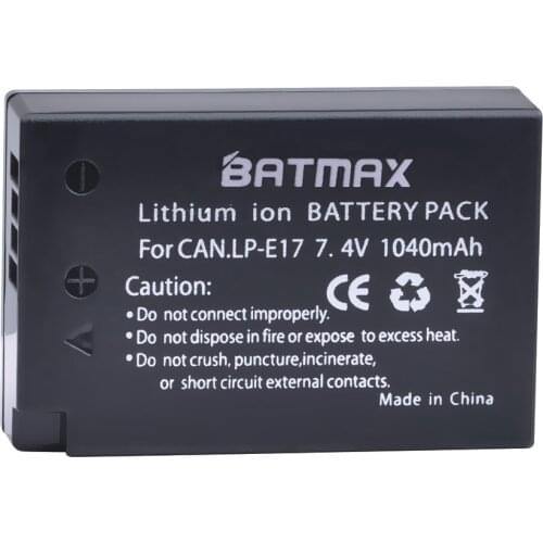 1X1040mAh LP-E17 LPE17 LP E17 Camera Battery bateria for Canon EOS T6i 750D T6s 760D 800D M3 M5 8000D Kissx8i Cameras