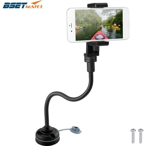 Kayak Canoe Phone Mount Base Cellphone Holders with Flexible Long Arm Dinghy Marine Boat Photograph Camera Bracket Accessories