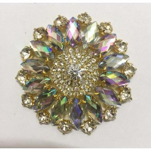 Free Shipping Wholesale 10pcs/lot 2.1'' Rhinestone Applique for Wedding Gown Bridal Sash Evening Wear LSAP31201