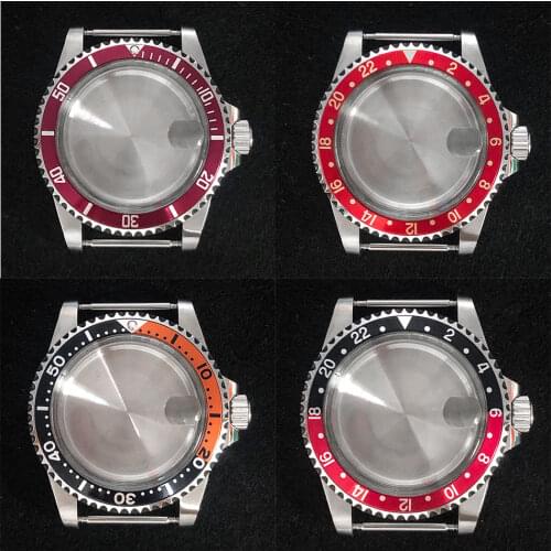 Watch 1960 modified parts 39.5mm assembly NH35 movement with calendar window stainless steel case retro acrylic semicircular