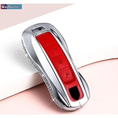 Car Key Case Cover Remote Holder Shell For Porsche Panamera 971 Cayenne Macan Boxster Taycan 718 911 Cayman Accessories