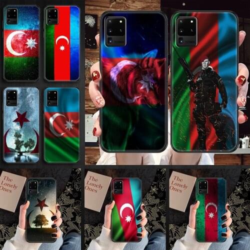 Azerbaijan Flag Phone case For Samsung Galaxy Note 4 8 9 10 20 S8 S9 S10 S10E S20 Plus UITRA Ultra black fashion waterproof art
