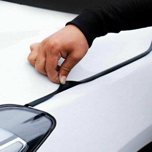 Black Scratch Proof Car Door Seal Strip High Density Styling L Shape Moulding Hood Trunk Universal Rubber Weatherstrip Trim Edge
