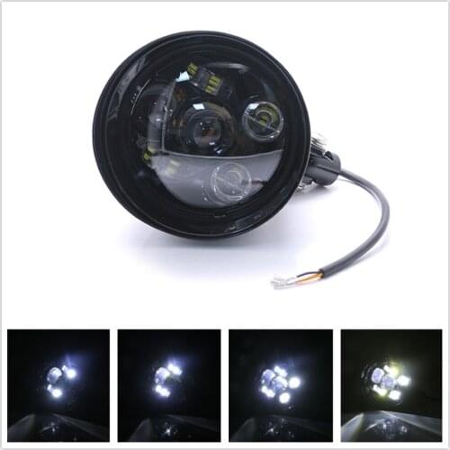 Black Motorcycle Headlamp Aluminum Bullet Headlight Lamp For Harley Sportster XL Dyna Softail FXR FXST Chopper Bobber Custom