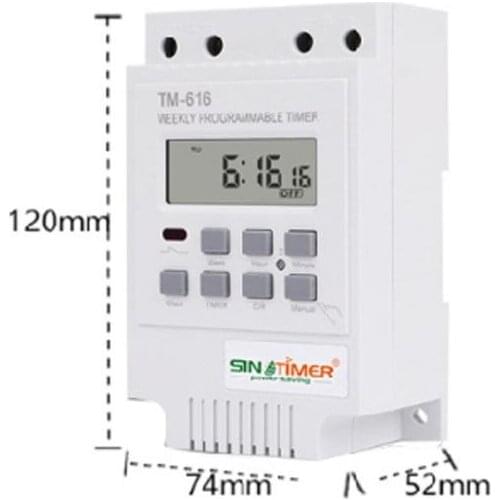 E15A TM616W-4 Digital Electronic Timer Switch 220V 30A Rail Mount 17 Settings 7 Days Weekly Programmable Relay Controller