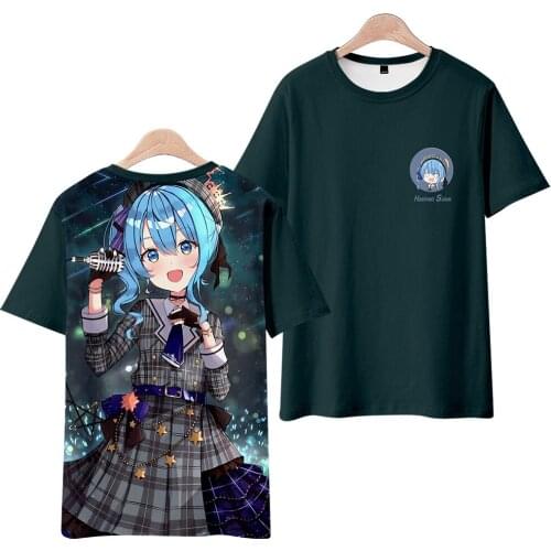 HOLOLIVE VTuber Hosimati Suisei 3D Printed Spring Summer Preppy Men/Women Street Clothes T-shirt Streetwear Kawaii style