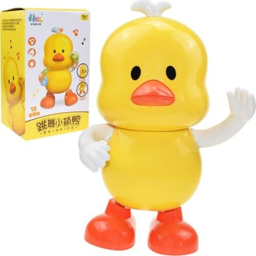 Electric Dancing Duck Flashing Sing Cartoon Animals Penguin Dinosaur Plastic Light Music Dancing Toys Baby Electronic Pets Toys