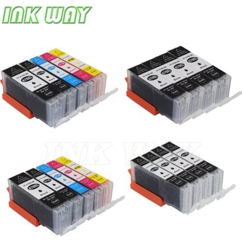 INK WAY 18PCS PGI470 PGI-470 PGBK CLI-471 BK C M Y inkjet cartridges For canon MG5740 MG6840 TS5040 TS6040 with chip and ink