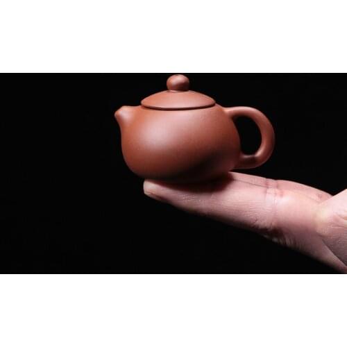 Creative Fingertip Teapot Tea Pet Mini Purple Clay Teapot Small Size Pocket Handmade Can Raise Tea Pet Zen Ornaments