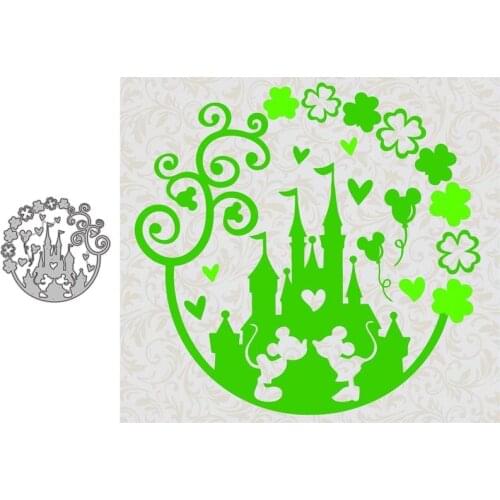 Metal Cutting Dies Castle Stencils for DIY Scrapbooking Album Stamp Paper Card Embossing New Die Cut