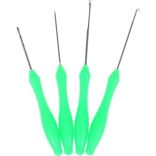 4Pcs Fishing Rigs Needle Kit Bait Needle Set Fishing Hook Drill Stringer Baiting Rig Tool Carp Fishing Accessories Night Fishing