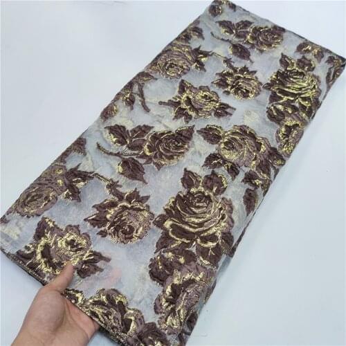 New Design Organza Lace African French Lace Fabric High Quality Nigerian Tulle Jacquard Brocade Lace Fabric For Party