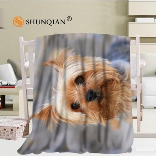 Custom big size Yorkshire Terrier Blankets for beds Falafel warm winter sleeping sofa blanket 56x80inch 50X60inch 40X50inch