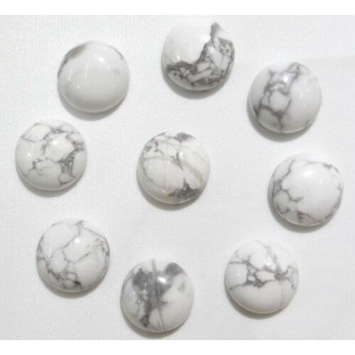Wholesale 50pcs/10mm Natural Howlite Stone Round Cabochons beads For DIY Jewelry making Necklace bracelet Accessories