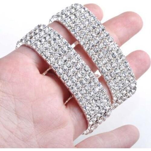 Plated 5 Rows Bracelet Fashion Wedding For Bridal, Crystal Rhinestone bracelets word wholesale10pcs