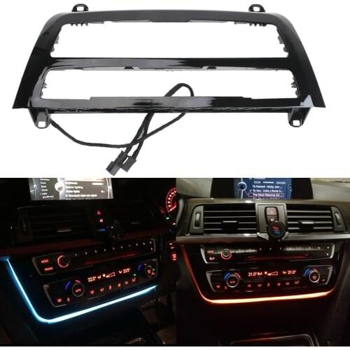Radio Trim Led Dashboard Center Console AC Panel Light with Blue and Orange Color Atmosphere Light For BMW 3 & 4 Series F30 LCI