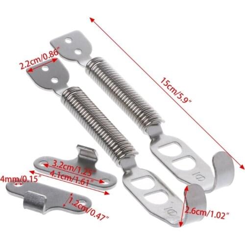Stainless Bonnet Springs Clips Hood Panel Race Rally Pair Lock For IMPREZA EJ18 40GF