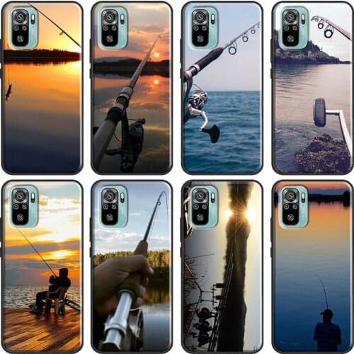 Fishing rod Carp For Xiaomi Redmi Note 9 8 Pro 8T 9S 7 6 K40 10 Pro Case For Redmi 9A 8A 7A 9T 9C 9 Coque