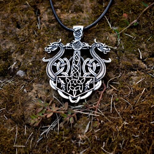 SanLan 1pcs viking dragon necklace men gift