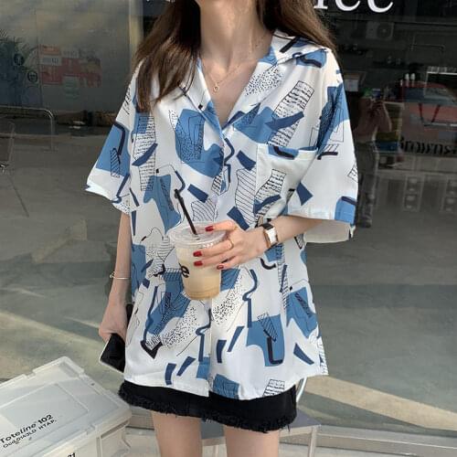 XEJ Chiffon Blouse for Women Summer Womens Clothing Short Sleeve T-shirts for Girls Hawaiian Shirt Ladies Clothing Women Tunic