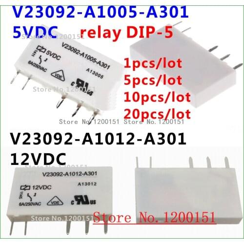 V23092-A1005-A301 5VDC V23092-A1012-A301 12VDC relay DIP-5