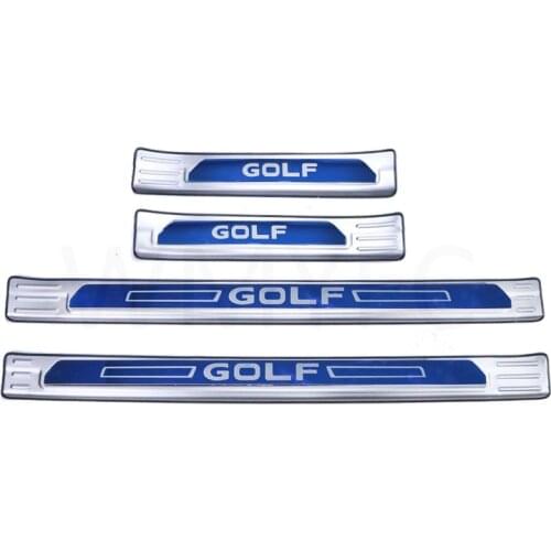 For VW GOLF 8 2020 2021 Exterior Accessories Car Scuff Plate Door Sill Trim Protectors Welcome Pedal Car Styling