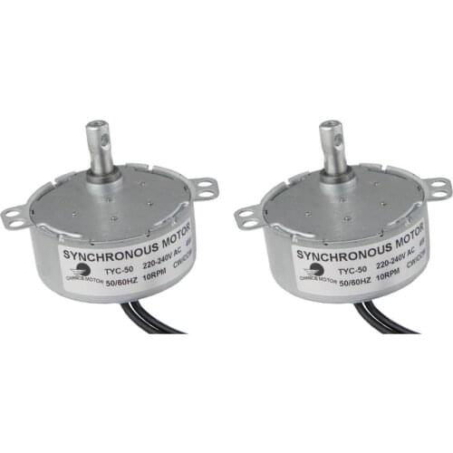 CHANCS Turntable Gear Box for Microwave Oven TYC-50 220V AC 10-12RPM 4W CW/CCW Electric Motor 2PCS