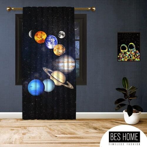 Space-X-IV,Window Curtain 1 panel, Blackout,Room darkering,Custom size, made to order