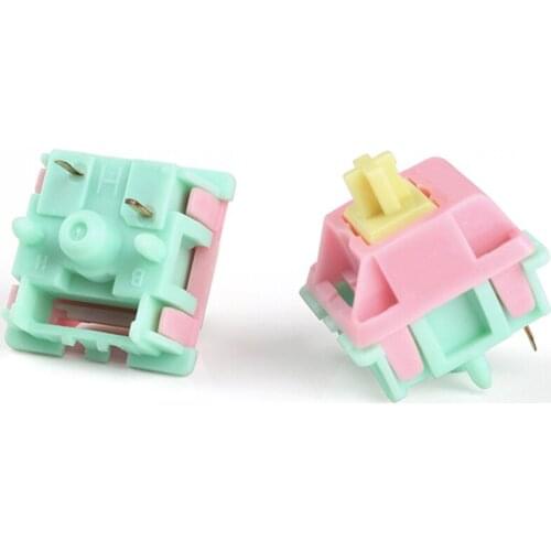 4PCS 5-pin Linear Axis Pastel Custom Switches Cream Axis for Mechanical Keyboard MX Axis
