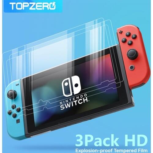 3PCS Tempered Glass Screen Protector Film For Nintendo Switch 0.3mm 9H HD Screen Protectors for Nintend Switch NS Accessories