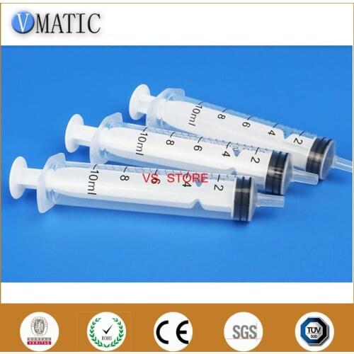 Free Shipping Non Sterilized 10ml/10cc Luer Lock Glue Dispensing Plastic Manual Syringes
