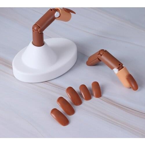 Showing Shelf Manicure Joint Finger Manipulator Nail Piece Beginner Practice Activity Finger With Base Nail Art Training Tool